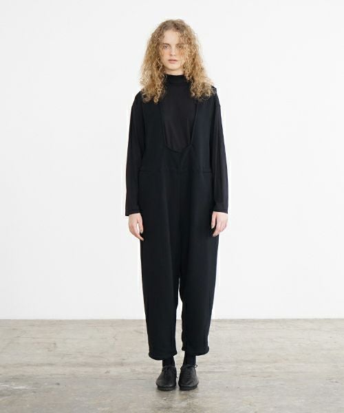 Mochi / home&miles.モチ / ホーム＆マイルズ.tuck sweat salopette [black]