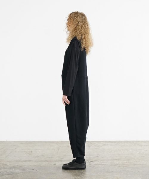 Mochi / home&miles.モチ / ホーム＆マイルズ.tuck sweat salopette [black]