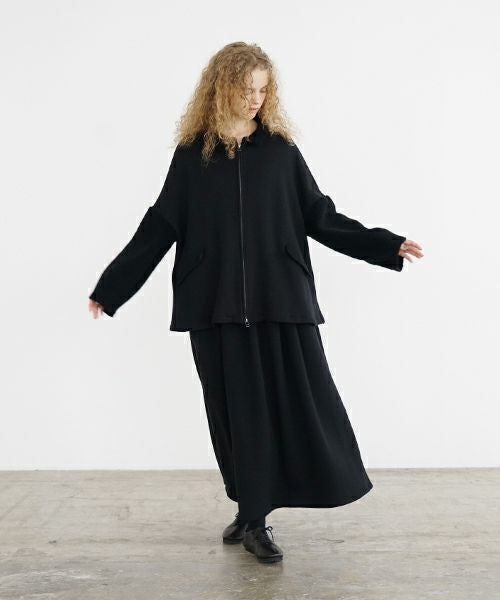 Mochi / home&miles.モチ / ホーム＆マイルズ.zip up cardigan [black]