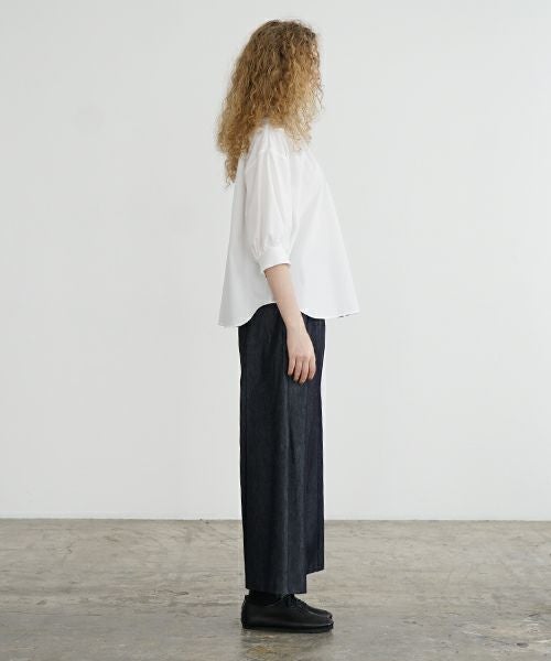 Mochi.モチ.gather blouse [finx cotton]