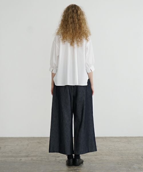 Mochi.モチ.gather blouse [finx cotton]