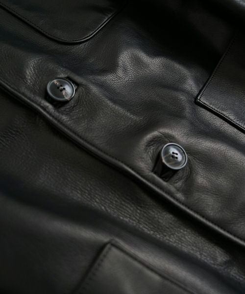 YOKO SAKAMOTO ヨーコサカモト LEATHER BIG JACKET [BLACK] YS - 23AW - 11