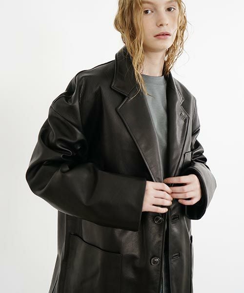 YOKO SAKAMOTO ヨーコサカモト LEATHER BIG JACKET [BLACK] YS - 23AW - 11