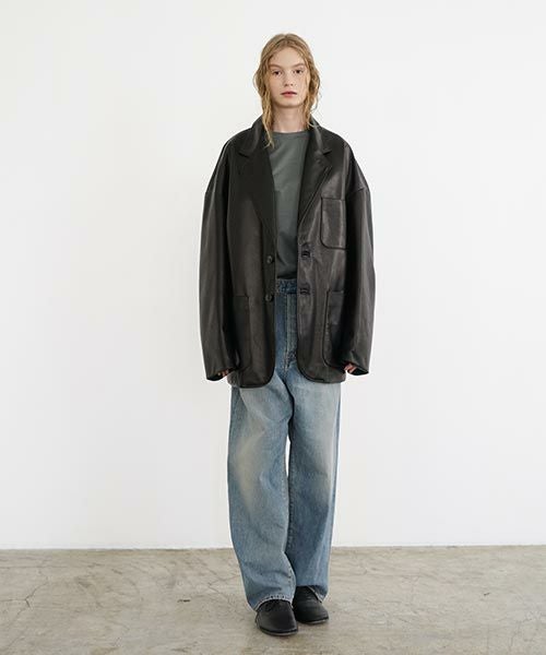 YOKO SAKAMOTO ヨーコサカモト LEATHER BIG JACKET [BLACK] YS - 23AW - 11
