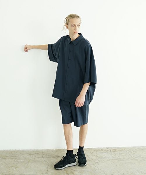 VU ヴウ balloon shirt [DEEP BLUE］バルーンシャツ vu-s24-s01