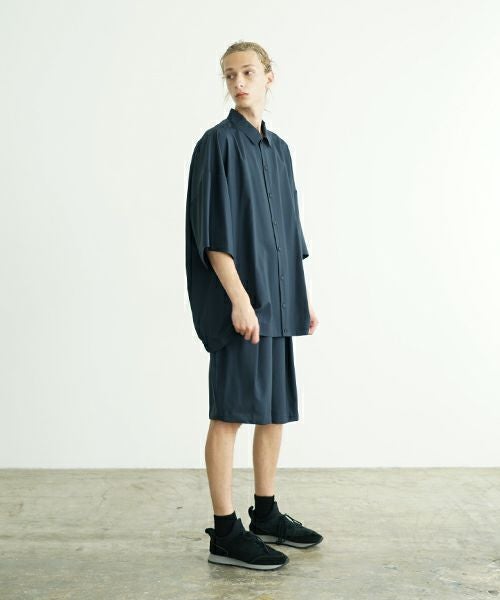 VU ヴウ balloon shirt [DEEP BLUE］バルーンシャツ vu-s24-s01