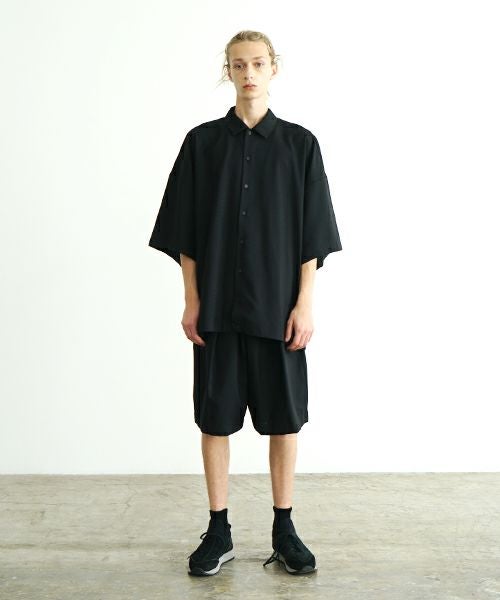 VU ヴウ balloon shirt [BLACK］バルーンシャツ vu-s24-s01