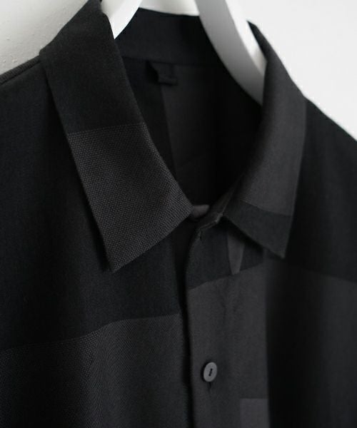 VU ヴウ geometric dolman shirt  [charcoal×black］幾何学ドルマンシャツ vu-s24-s02