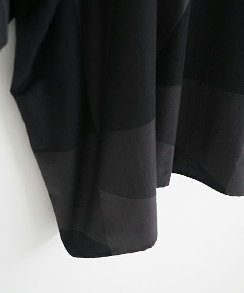 VU ヴウ geometric dolman shirt  [charcoal×black］幾何学ドルマンシャツ vu-s24-s02