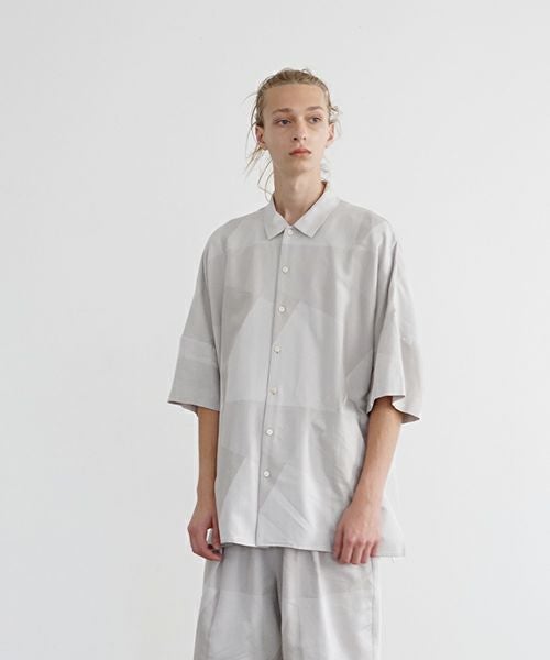 VU ヴウ geometric dolman shirt  [ash×gray］幾何学ドルマンシャツ vu-s24-s02
