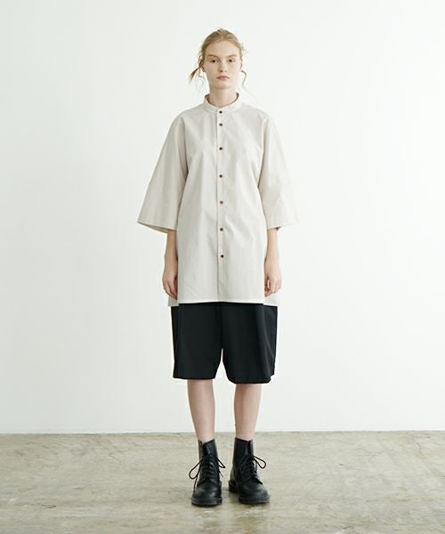 VUm ヴウエム stand collar dolman shirt [OFF BEIGE］vu-sht-007