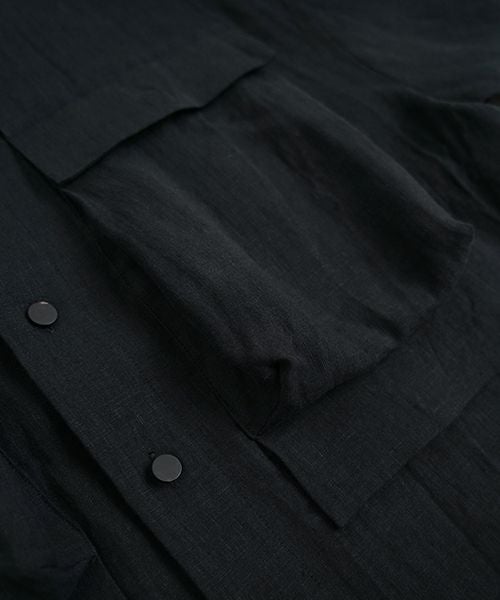 VU ヴウ flight short sleeve shirt  [BLACK］フライト半袖シャツ vu-s24-s03