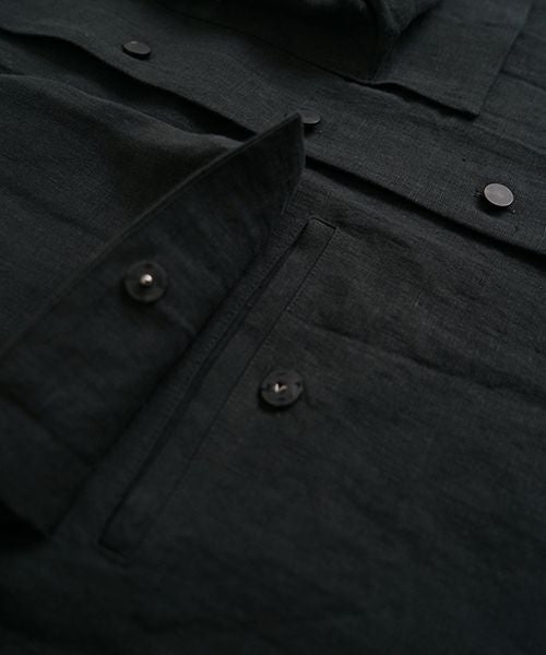 VU ヴウ flight short sleeve shirt  [BLACK］フライト半袖シャツ vu-s24-s03