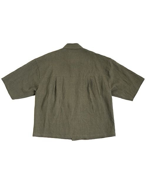VU ヴウ flight short sleeve shirt  [DARK KHAKI］フライト半袖シャツ vu-s24-s03