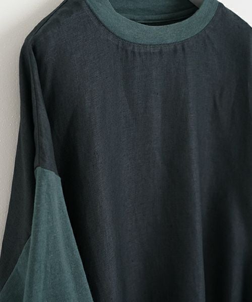 VU ヴウ dyed combination pullover  [DARK GRAY］染コンビネーションプルオーバー vu-s24-s05