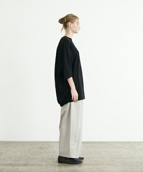 VU ヴウ ballon t-shirt  [BLACK］バルーンTシャツ vu-s24-t01