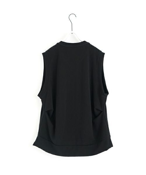 VU ヴウ v vest  [BLACK］Vネックベスト vu-s24-t02
