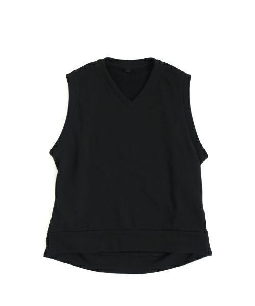 VU ヴウ v vest  [BLACK］Vネックベスト vu-s24-t02