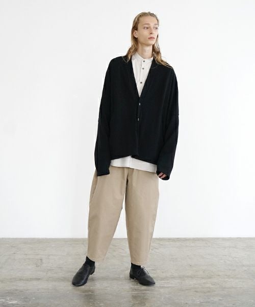 VU ヴウ sweat cardigan [BLACK] スエットカーディガン vu-s24-t06