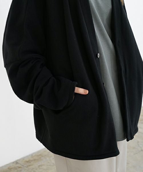 VU ヴウ sweat cardigan [BLACK] スエットカーディガン vu-s24-t06