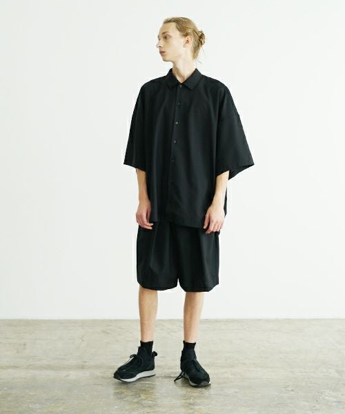 VU ヴウ wide short pants [BLACK] ワイドショートパンツ vu-s24-p02