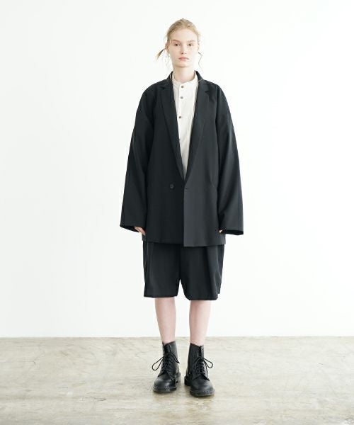 VU ヴウ wide short pants [BLACK] ワイドショートパンツ vu-s24-p02