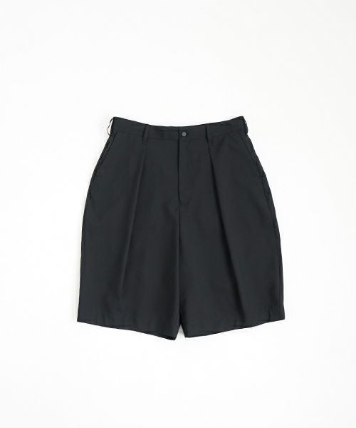 VU ヴウ wide short pants [BLACK] ワイドショートパンツ vu-s24-p02