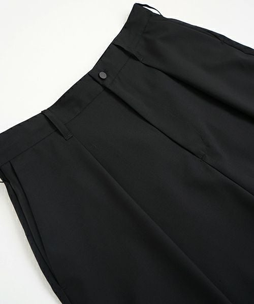 VU ヴウ wide short pants [BLACK] ワイドショートパンツ vu-s24-p02