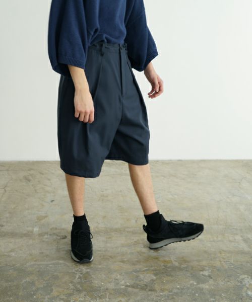 VU ヴウ wide short pants [DEEP BLUE] ワイドショートパンツ vu-s24-p02