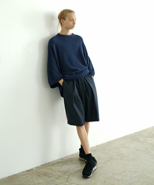 VU ヴウ wide short pants [DEEP BLUE]  ワイドショートパンツ vu-s24-p02
