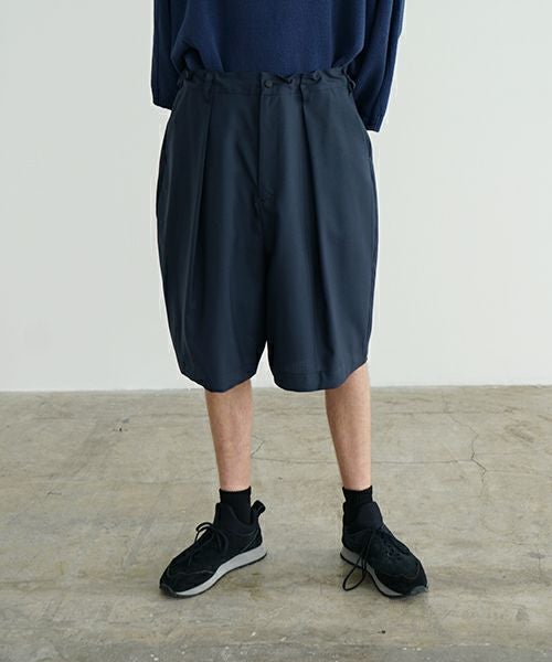 VU ヴウ wide short pants [DEEP BLUE]  ワイドショートパンツ vu-s24-p02