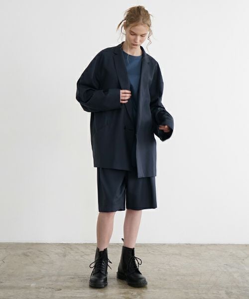 VU ヴウ wide short pants [DEEP BLUE]  ワイドショートパンツ vu-s24-p02