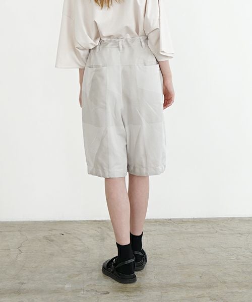 VU ヴウ geometric wide short pants  [ash×gray] 幾何学ワイドショートパンツ vu-s24-p02