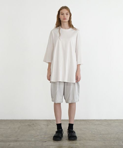 VU ヴウ geometric wide short pants  [ash×gray] 幾何学ワイドショートパンツ vu-s24-p02