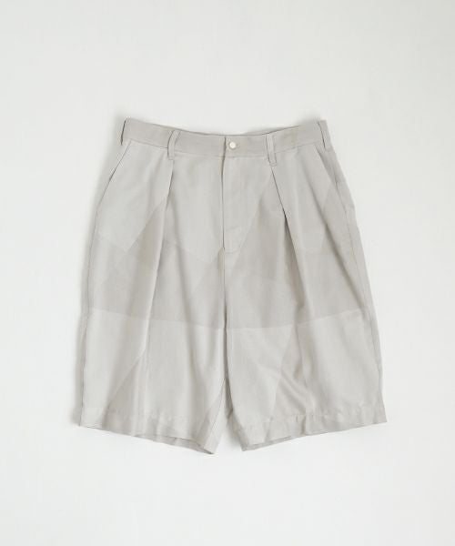 VU ヴウ geometric wide short pants  [ash×gray] 幾何学ワイドショートパンツ vu-s24-p02
