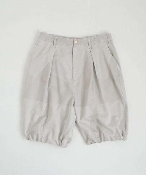 VU ヴウ geometric wide short pants  [ash×gray] 幾何学ワイドショートパンツ vu-s24-p02