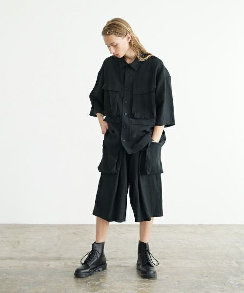 VU ヴウ flight short pants  [BLACK] フライトショートパンツ  vu-s24-p03