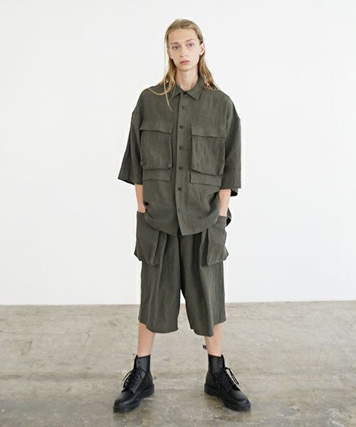 VU ヴウ flight short pants  [DARK KHAKI] フライトショートパンツ vu-s24-p03