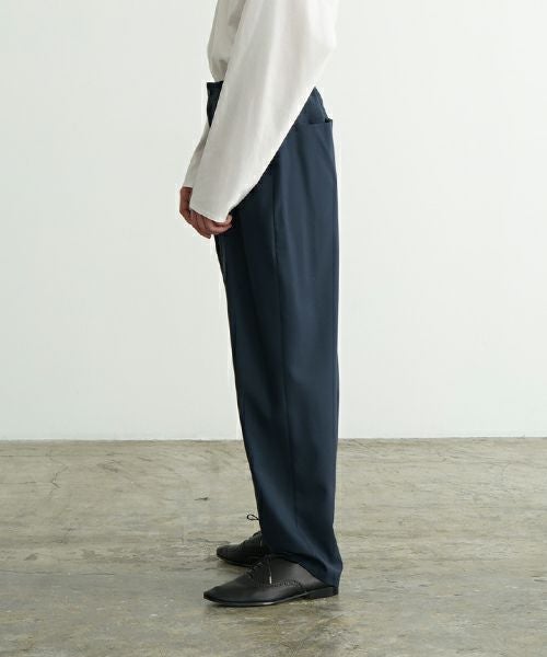 VU ヴウ tapered pants-washable wool DEEP BLUE] テーパードパンツ vu-s24-p04