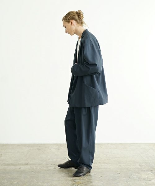 VU ヴウ tapered pants-washable wool DEEP BLUE] テーパードパンツ vu-s24-p04