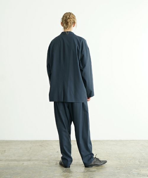 VU ヴウ tapered pants-washable wool DEEP BLUE] テーパードパンツ vu-s24-p04