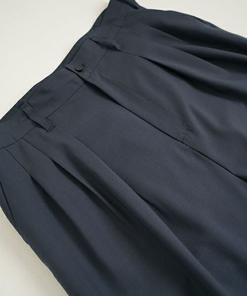VU ヴウ tapered pants-washable wool DEEP BLUE] テーパードパンツ vu-s24-p04