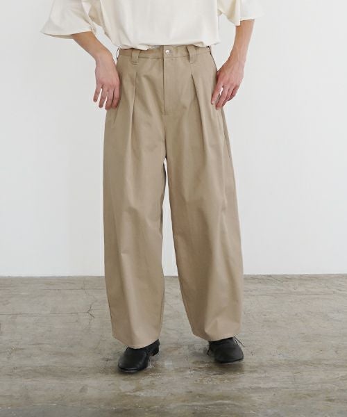 VU ヴウ wide short pants [STONE GRAY] リネンワイドショートパンツ