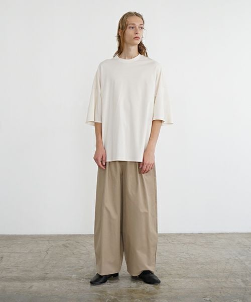 VU ヴウ knee wide pants-FINX COTTON [CAMEL] ニーワイドパンツ vu-s24-p06