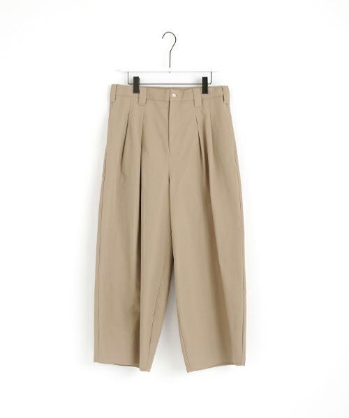 VU ヴウ knee wide pants-FINX COTTON [CAMEL] ニーワイドパンツ vu-s24-p06