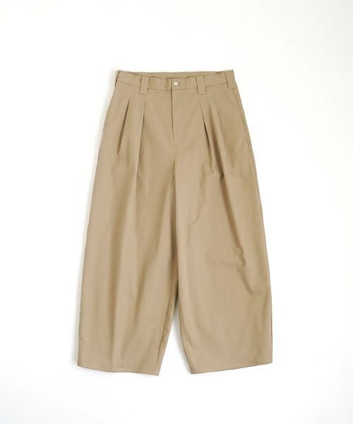 VUm ヴウエム knee wide pants finx cotton [CAMEL] vu-s24-p06