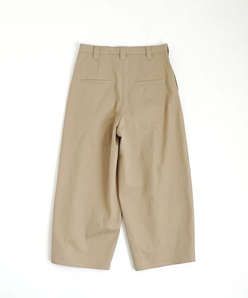 VU ヴウ knee wide pants-FINX COTTON [CAMEL] ニーワイドパンツ vu-s24-p06