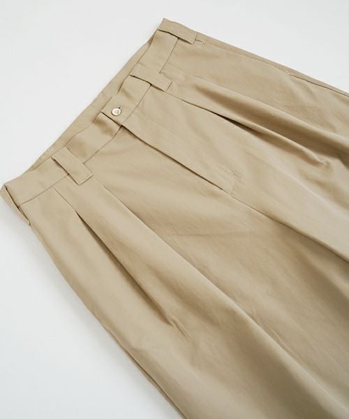 VU ヴウ knee wide pants-FINX COTTON [CAMEL] ニーワイドパンツ vu-s24-p06