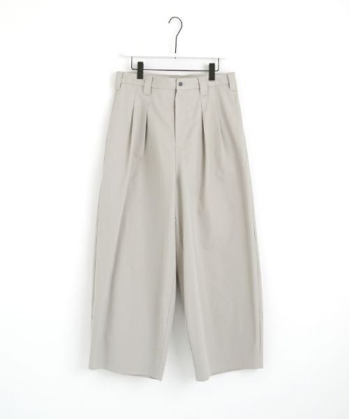 VU ヴウ knee wide pants-FINX COTTON [CHALK] ニーワイドパンツ vu-s24-p06