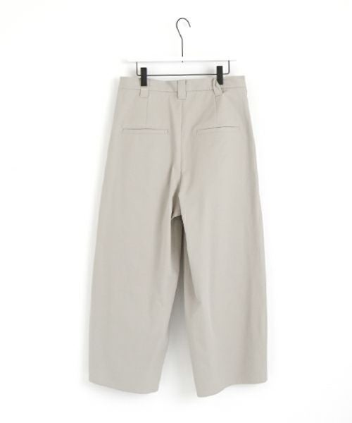 VU ヴウ knee wide pants-FINX COTTON [CHALK] ニーワイドパンツ vu-s24-p06
